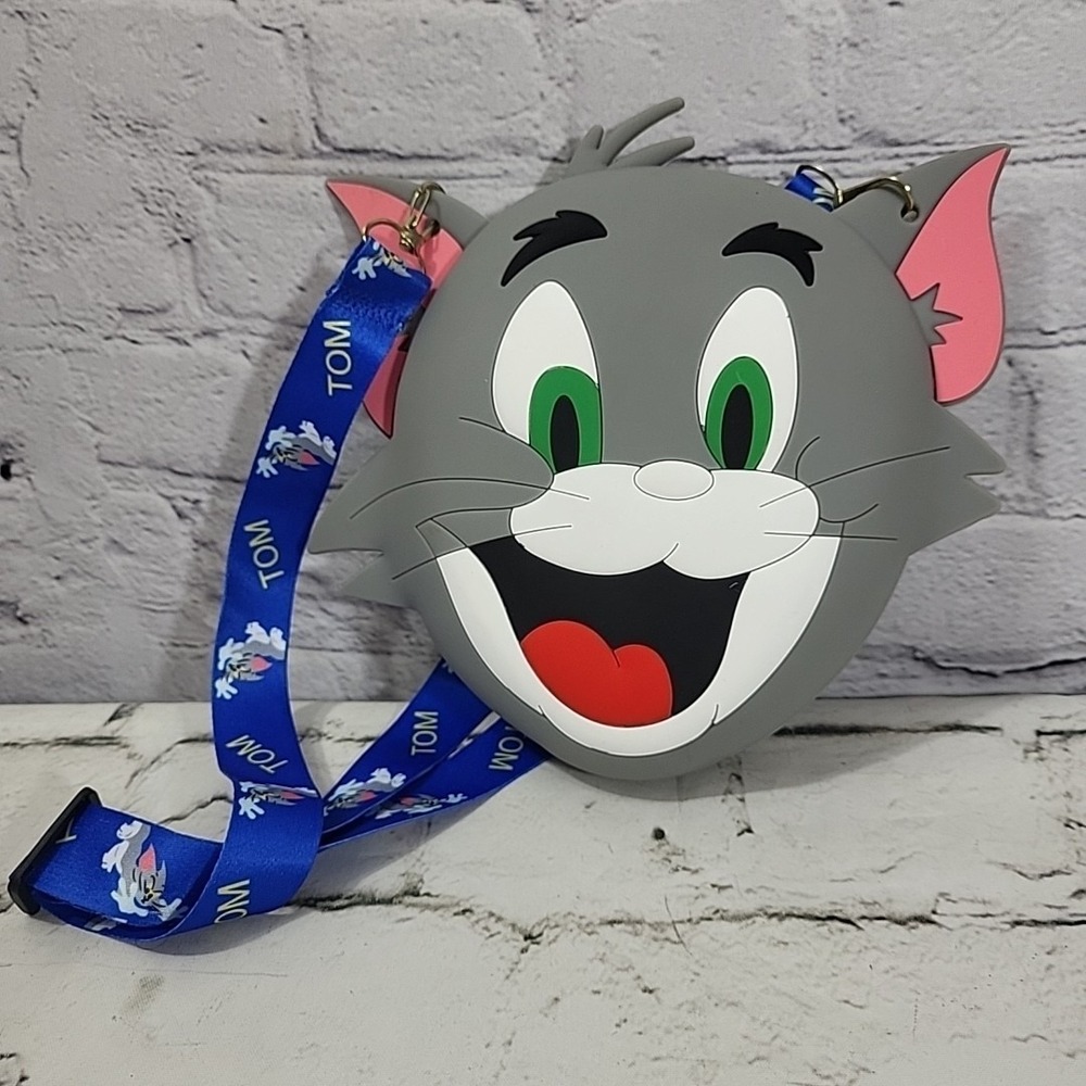 Warner‎ Bros Tom Jerry Bag Tom Cat Rubber Head Face Small Novelty Purse